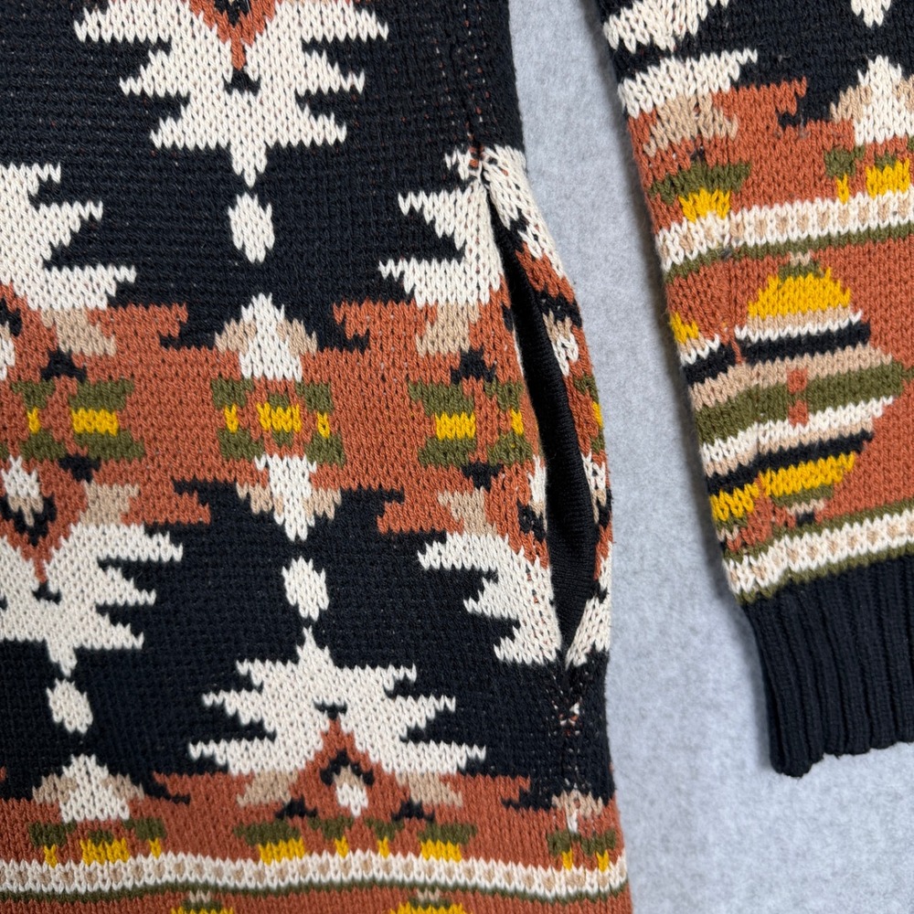 Lucky Brand Cardigan Sweater Womens S Multicolor Southwestern Aztec Boho Western - Picture 4 of 12